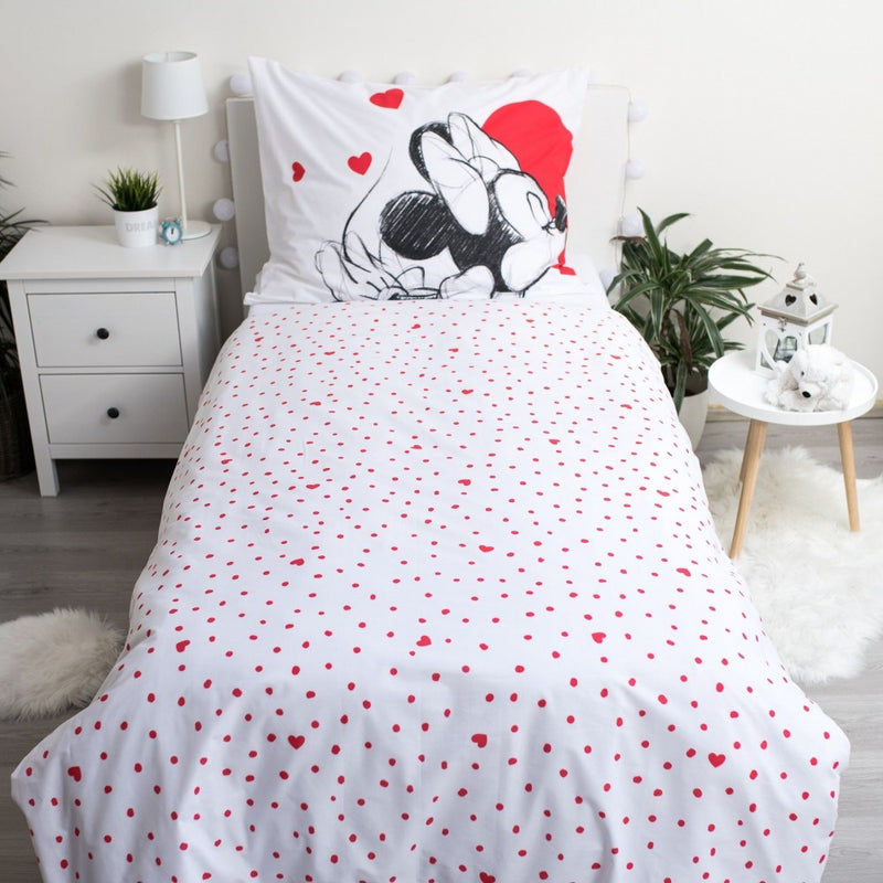 Disney Mickey, Minnie Love ágyneműhuzat 140×200cm, 70×90 cm, J-JFK031032