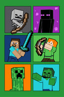 Minecraft Fight Badges szuper puha polár takaró 100*150cm, J-JFK032152
