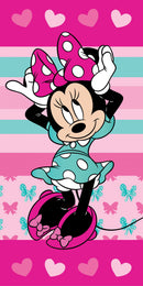 Disney Minnie Hearts fürdőlepedő, strand törölköző 70x140cm, J-JFK032398