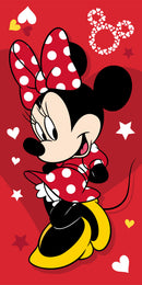 Disney Minnie Pretty in Red fürdőlepedő, strand törölköző  70x140cm, J-JFK034705