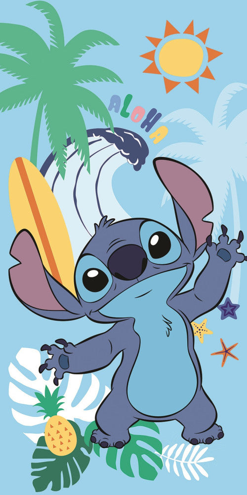 Disney Lilo és Stitch, A csillagkutya Summer fürdőlepedő, strand törölköző 70x140cm, J-JFK034736