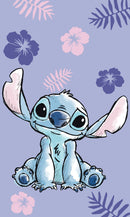 Disney Lilo és Stitch, a csillagkutya Purple kéztörlő, arctörlő, törölköző 30x50cm, J-JFK036631