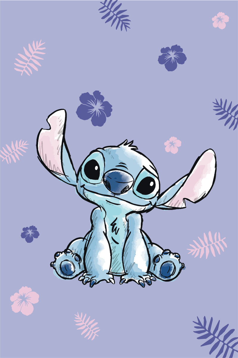 Disney Lilo és Stitch, A csillagkutya Purple mikroflanel takaró 100x150cm, J-JFK037164