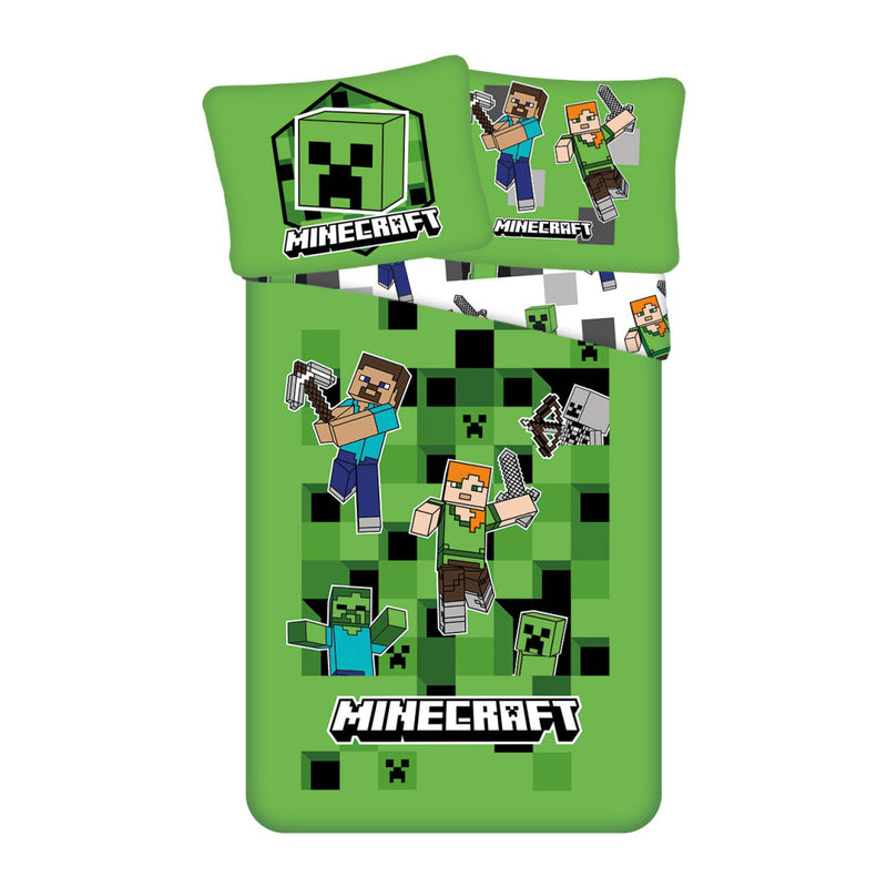 Minecraft Out of the Box ágyneműhuzat 140×200cm, 70×90 cm microfibre, J-JFK037652
