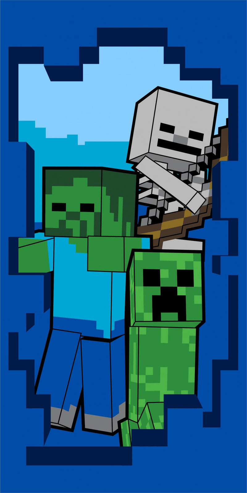 Minecraft Beware fürdőlepedő, strand törölköző Beware 70x140cm, J-JFK103250