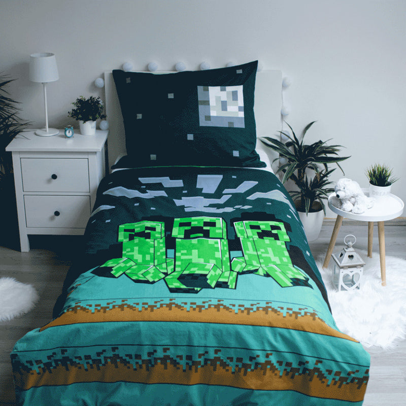 Minecraft Sssleep Tight ágyneműhuzat 140×200cm, 70×90 cm, J-JFK103304