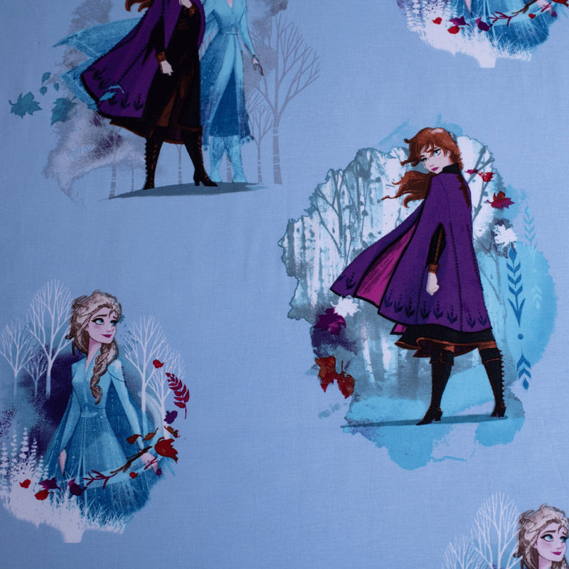 Disney Jégvarázs Blue Leaves gumis lepedő 90*200 cm, J-JFK961513
