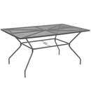 Melfi fém mesh kerti asztal 150x90x75 cm antracit