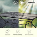 Melfi fém mesh kerti asztal 150x90x75 cm antracit