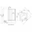 Karolina 90 mély tálcás hidromasszázs zuhanykabin