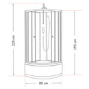 Karolino 80 white mélytálcás zuhanykabin
