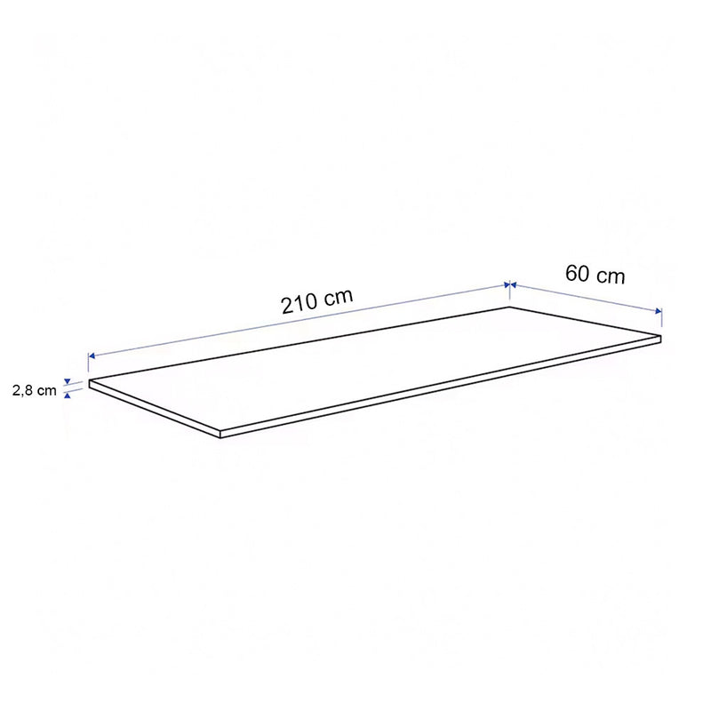 Konyhai munkalap 210 x 60 x 2,8 cm Yorki tölgy