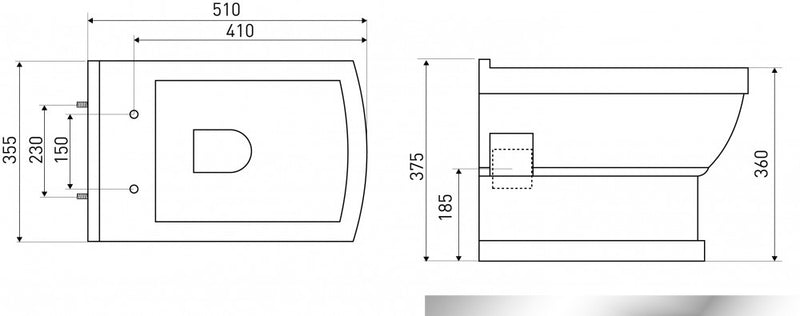 Kleopátra 16 fali wc  cm