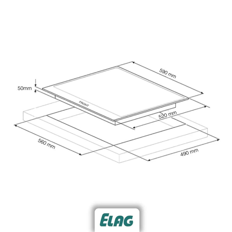 Elag indukciós 3 zónás főzőlap FusionTechnologiával (60cm)