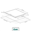 Elag indukciós 4 zónás főzőlap, 80cm