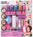 Smink szett, Make-Up szett, nagy, 21 db-os szett, színváltós és csillámló színekkel, 6+, Create it!