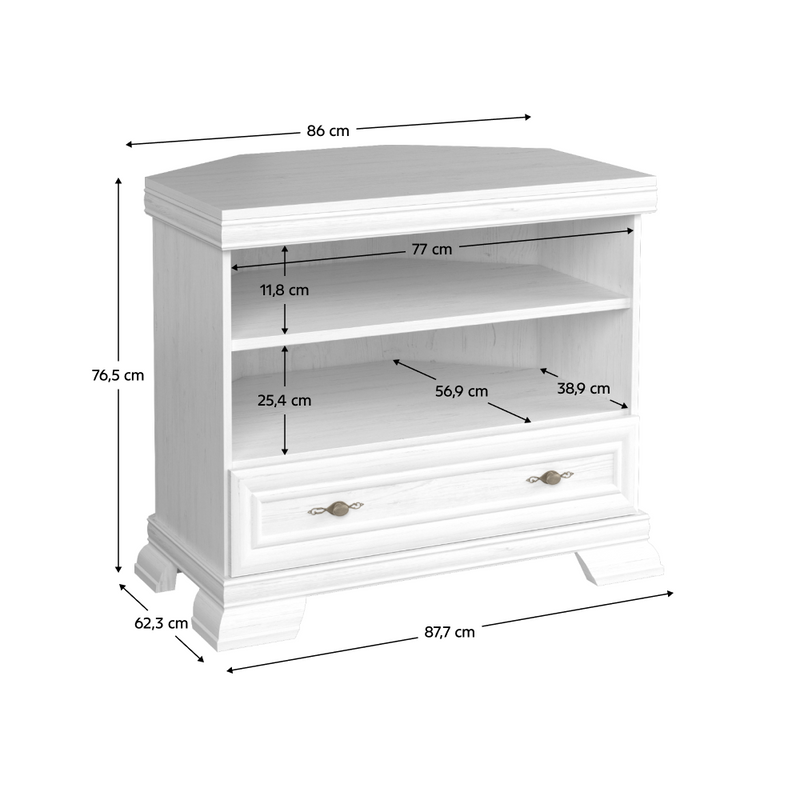 TV szekrény/asztal, sosna andersen, KORA KRTN