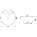 KR-191 kerámia design mosdó, kerek, 46x18cm, matt szürke