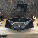 KR-570 kerámia design mosdó, 57,5x36,5x12,5cm, matt fekete