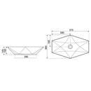 KR-570 kerámia design mosdó, 57,5x36,5x12,5cm, matt fehér