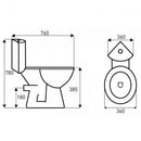 KR61 KR61 Sarokba szerelhető monoblokkos WC