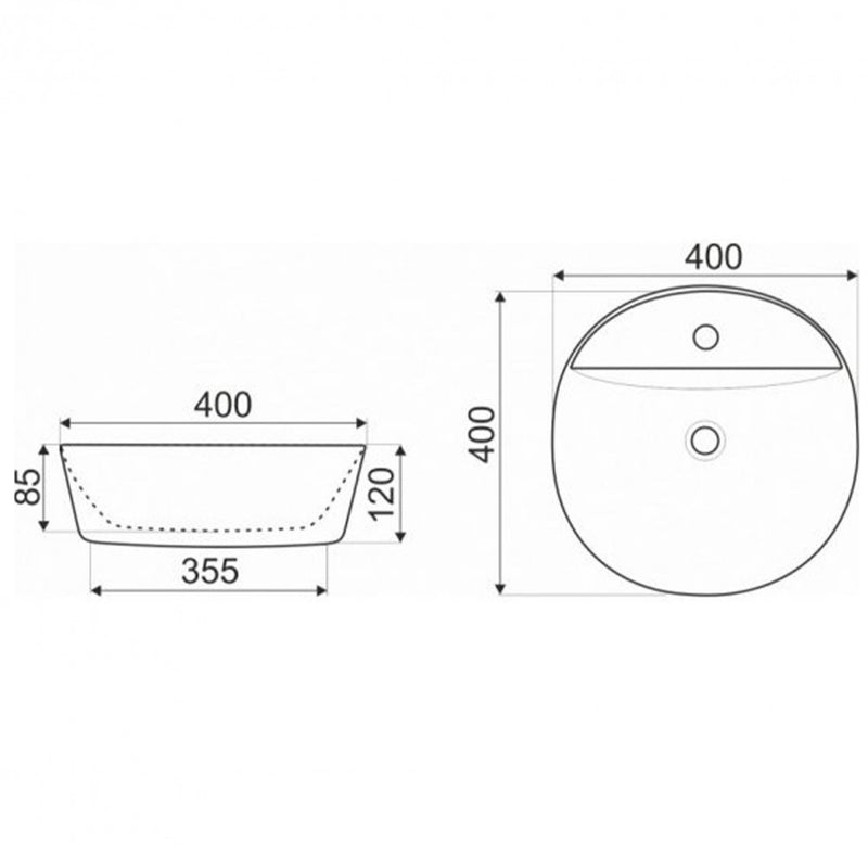 KR-850 kerámia design mosdó pultra szerelhető