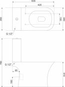 Kamet monoblokkos kompakt WC hátsó kifolyással ülőkével