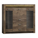 Vitrines komód, kőris sötét, INFINITY 08