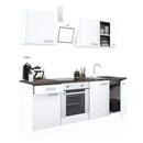 Yorki 210 konyhabútor fehér korpusz,selyemfényű fehér fronttal alsó sütős elemmel
