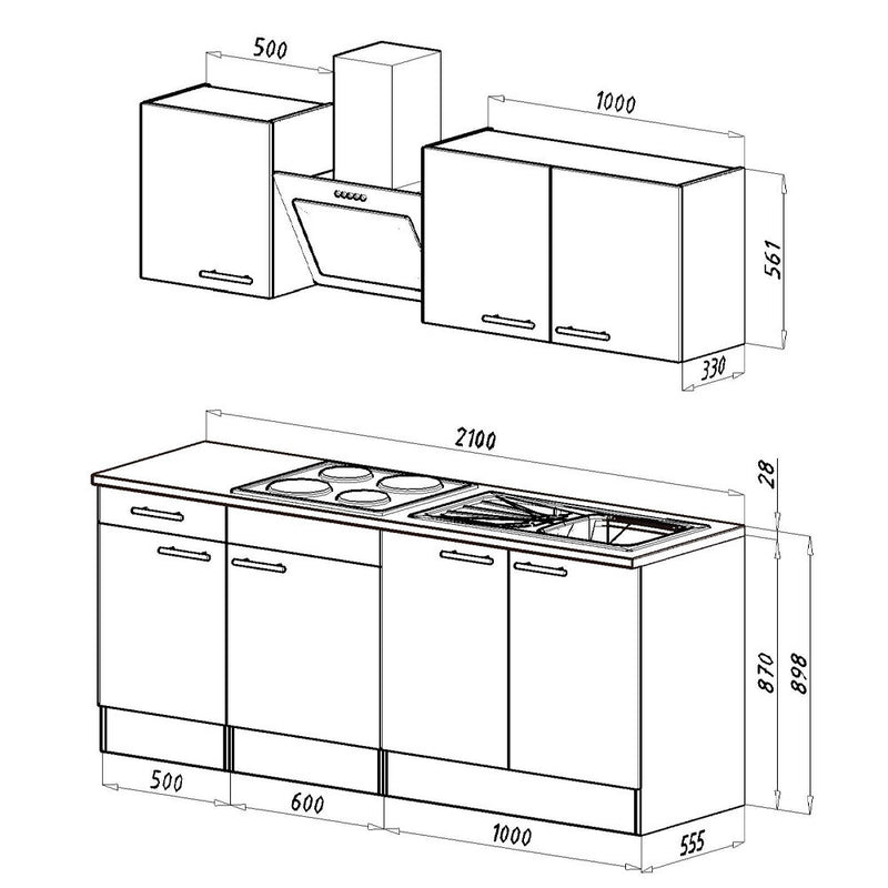 Yorki 210 konyhabútor fehér korpusz,selyemfényű fehér fronttal