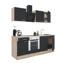 Yorki 210 konyhabútor sonoma tölgy korpusz,selyemfényű antracit fronttal alsó sütős elemmel