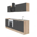 Yorki 210 konyhabútor sonoma tölgy korpusz,selyemfényű antracit fronttal alsó sütős elemmel