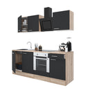 Yorki 210 konyhabútor sonoma tölgy korpusz,selyemfényű antracit fronttal alsó sütős elemmel