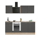 Yorki 210 konyhabútor sonoma tölgy korpusz,selyemfényű antracit fronttal alsó sütős elemmel