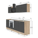 Yorki 210 konyhabútor sonoma tölgy korpusz,selyemfényű antracit fronttal alsó sütős elemmel