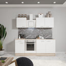 Yorki 210 konyhabútor sonoma tölgy korpusz,selyemfényű fehér fronttal alsó sütős elemmel