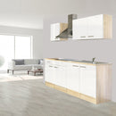 Yorki 210 konyhabútor sonoma tölgy korpusz,selyemfényű fehér fronttal