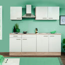 Yorki 210 konyhabútor sonoma tölgy korpusz,selyemfényű fehér fronttal