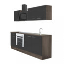 Yorki 210 konyhabútor yorki tölgy korpusz,selyemfényű antracit fronttal alsó sütős elemmel