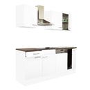 Yorki 220 konyhabútor fehér korpusz,selyemfényű fehér fronttal