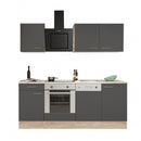 Yorki 220 konyhabútor sonoma tölgy korpusz,selyemfényű antracit fronttal alsó sütős elemmel