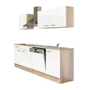 Yorki 220 konyhabútor sonoma tölgy korpusz,selyemfényű fehér fronttal