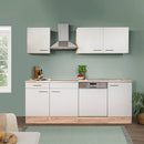 Yorki 220 konyhabútor sonoma tölgy korpusz,selyemfényű fehér fronttal