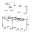 Yorki 220 konyhabútor sonoma tölgy korpusz,selyemfényű fehér fronttal