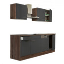 Yorki 220 konyhabútor yorki tölgy korpusz,selyemfényű antracit fronttal