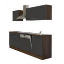 Yorki 220 konyhabútor yorki tölgy korpusz,selyemfényű antracit fronttal