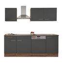 Yorki 220 konyhabútor yorki tölgy korpusz,selyemfényű antracit fronttal