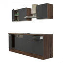 Yorki 220 konyhabútor yorki tölgy korpusz,selyemfényű antracit fronttal