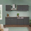 Yorki 220 konyhabútor yorki tölgy korpusz,selyemfényű antracit fronttal