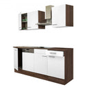 Yorki 220 konyhabútor yorki tölgy korpusz,selyemfényű fehér fronttal